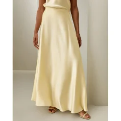 Jupe en amarante Golden Cocoon jaune doré