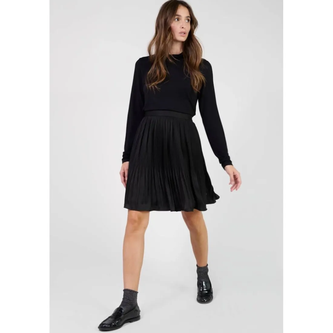 Jupe evasée, patineuse OKI noir Léna Agnes
