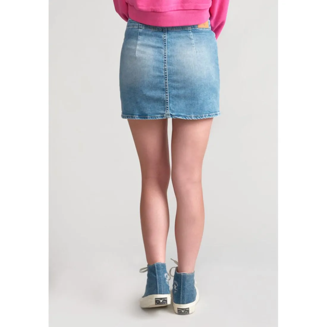 Jupe fille, droite en jeans ZAZA bleu Tara