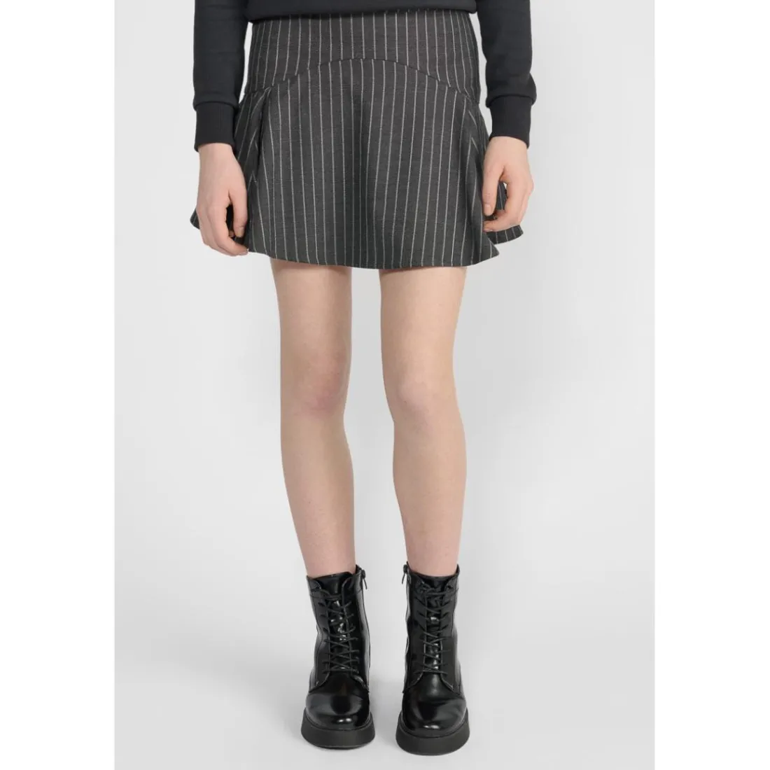 Jupe fille, evasée, patineuse MINAGI gris Isla