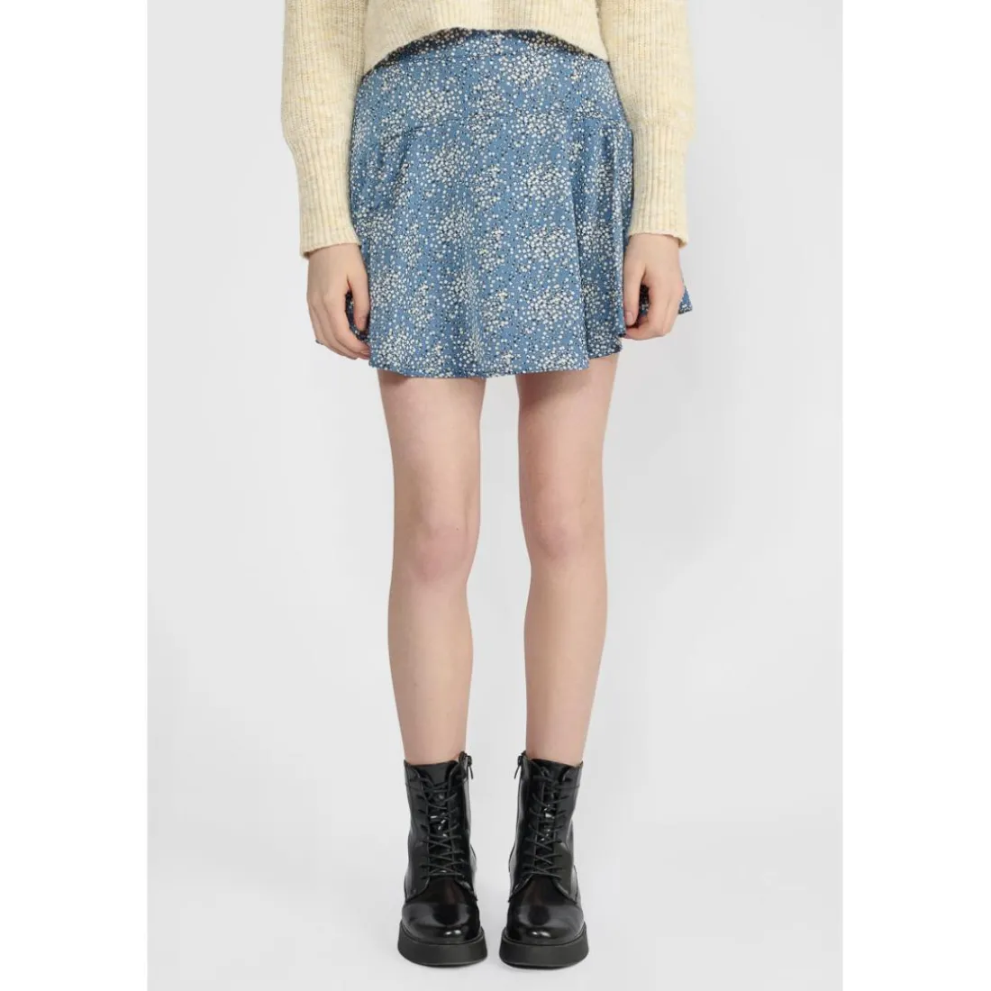 Jupe fille, evasée, patineuse DALOUGI bleu Kara