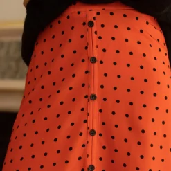 Jupe longue Amy orange en viscose