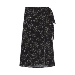 Jupe longue femme noire en viscose