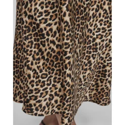 Jupe longue motifs léopard Ellette marron Ana