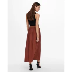 Jupe marron en viscose