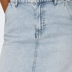 Jupe midi ONLMINDY - Bleu Lyra en coton
