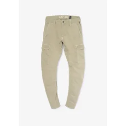 Koge Army Jogg tapered arqué beige blanc en coton