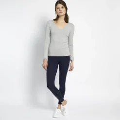 Legging à bandes Noa en coton bleu marine