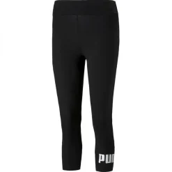 Legging 3/4 femme W ESS 3/4 LOGO noir en coton