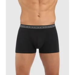 Lot 3 Boxer homme noir/gris perle en coton