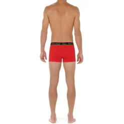 Lot de 2 boxer en coton noir et rouge