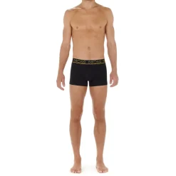 Lot de 2 boxer en coton noir et rouge