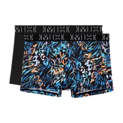Lot de 2 boxer en coton uni et à motifs