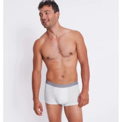 Lot de 6 boxer homme blanc en coton