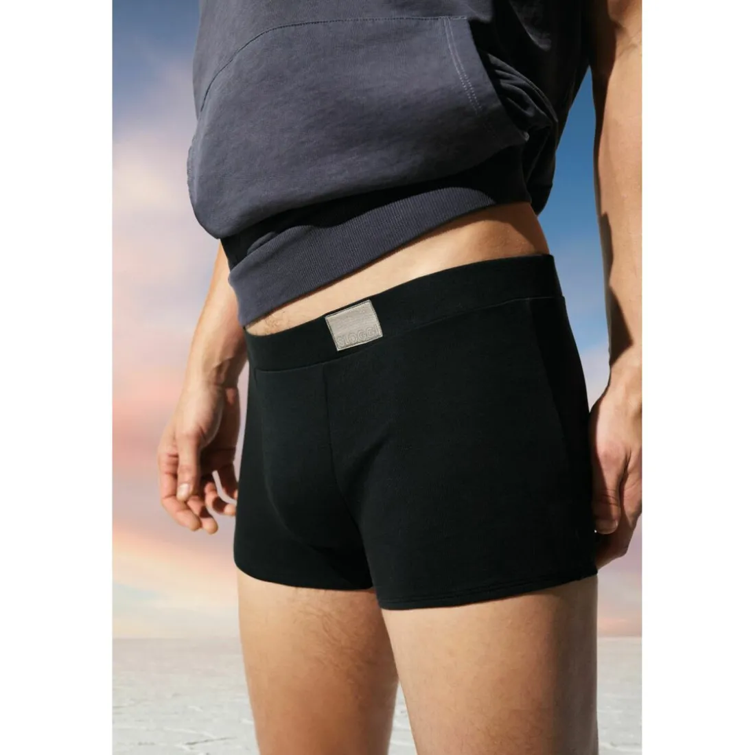 Lot de 4 boxer homme noir en coton