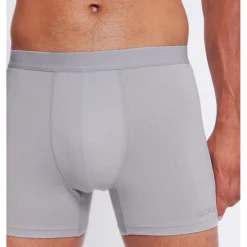 Lot de 2 boxer long homme gris platine en coton