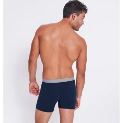 Lot de 2 boxer long homme marine en coton