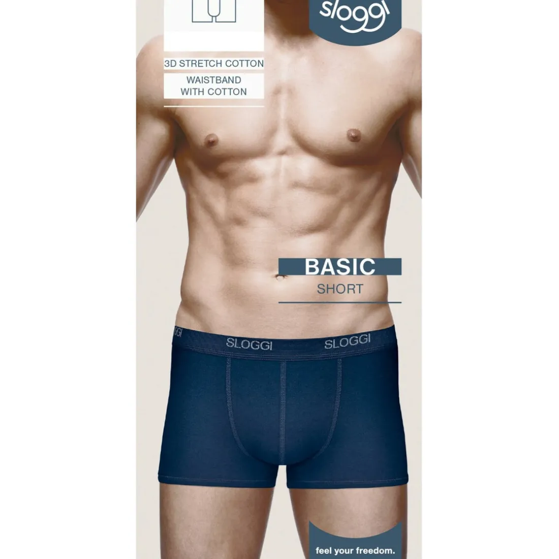 Lot de 3 boxers - Bleu en coton