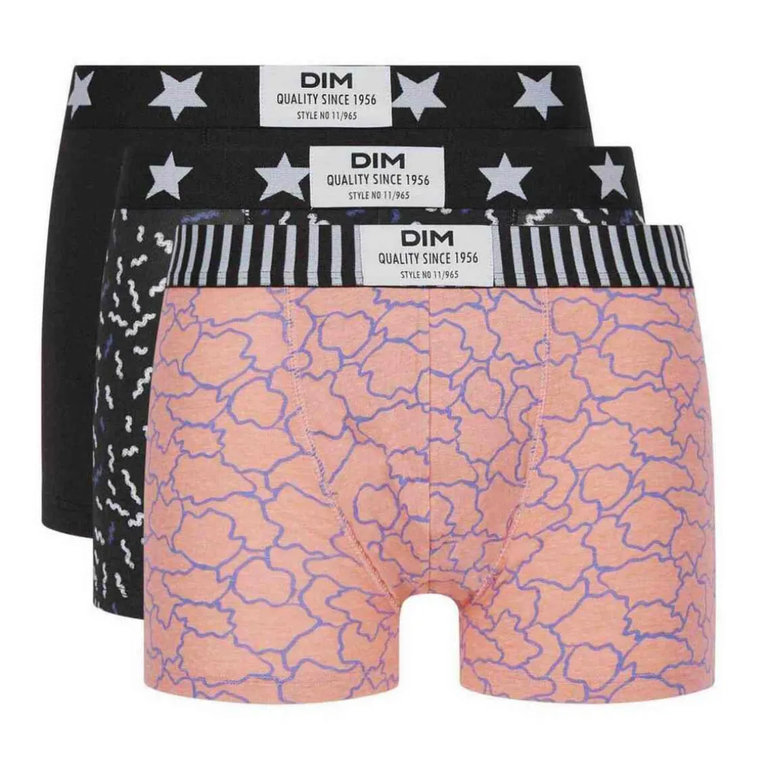 Lot de 3 boxers multicolore - Vibes Dim en coton
