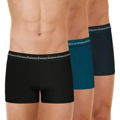 Lot de 3 boxers Business bleu en coton pour homme