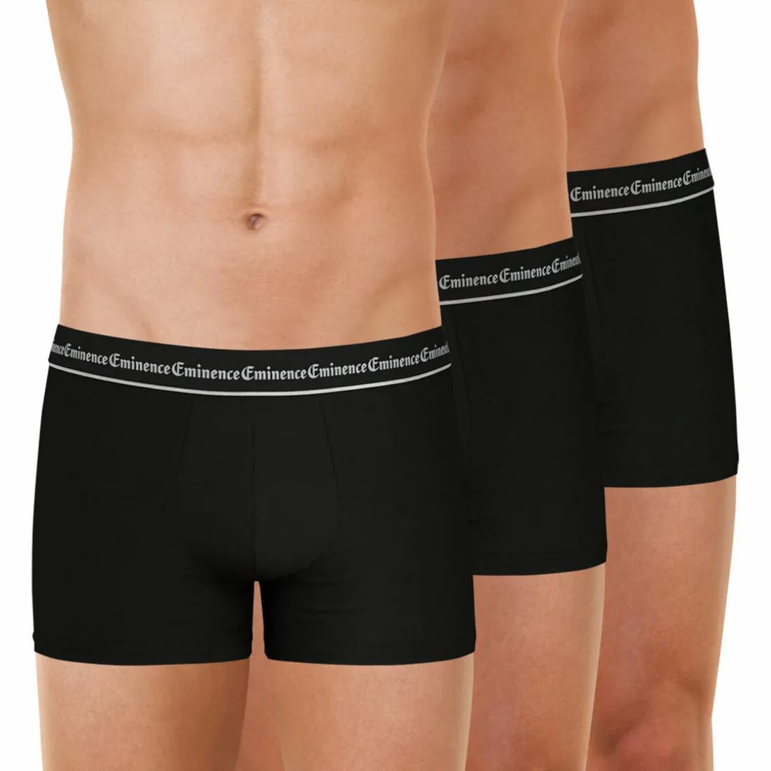 Lot de 3 boxers Business noir en coton pour homme
