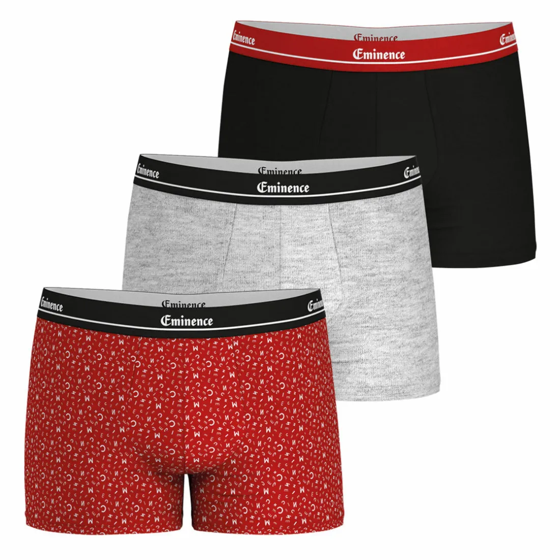Lot de 3 boxers Chic rouge pour homme