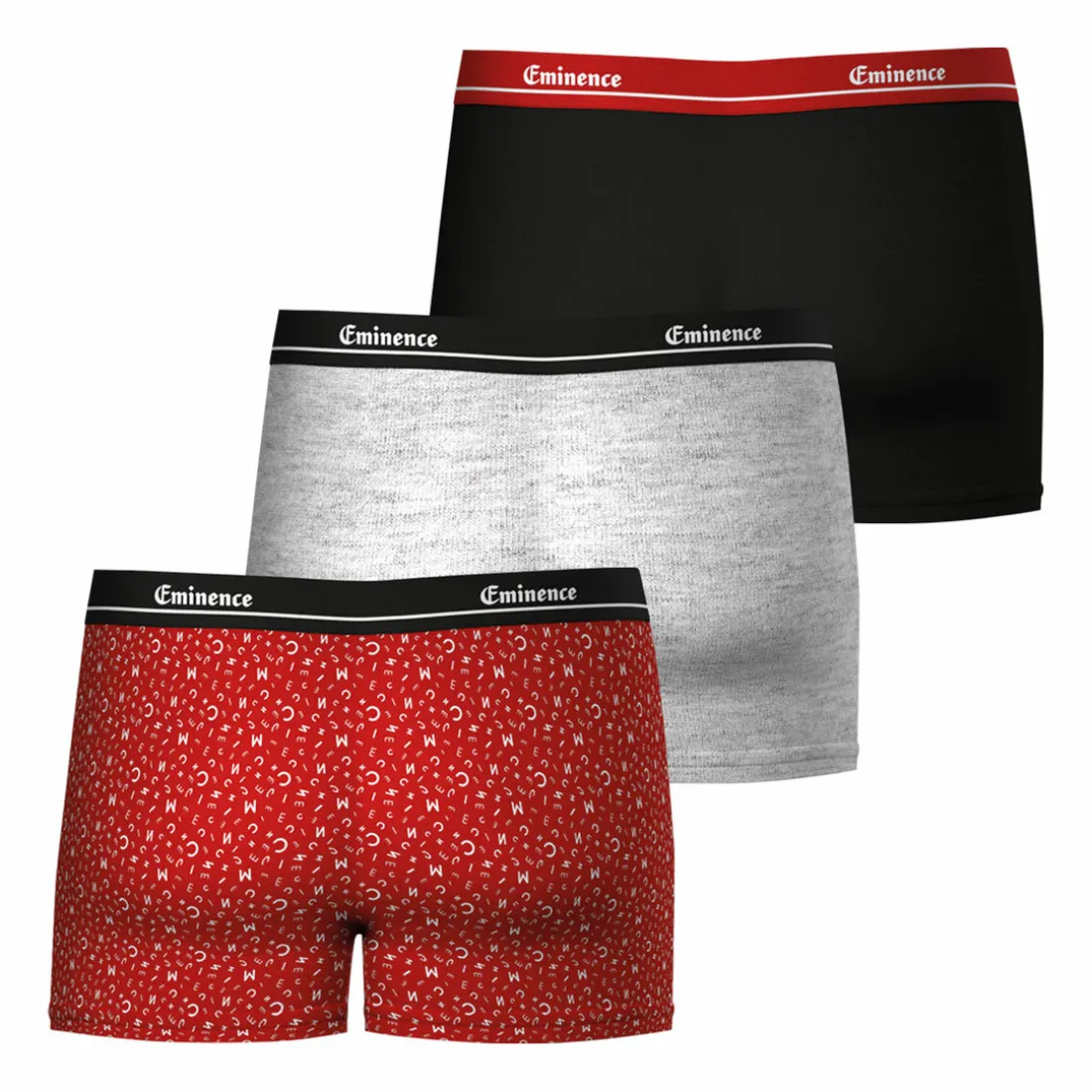 Lot de 3 boxers Chic rouge pour homme