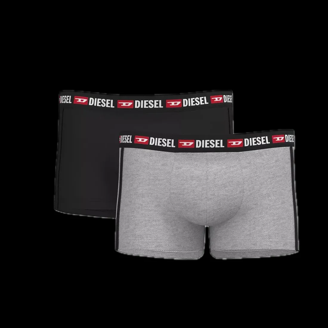 Lot de 2 boxers coton noir/gris