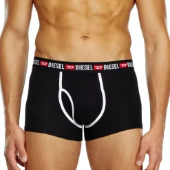 Lot de 3 boxers coton noir avec détail blanc