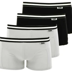 LOT DE 4 BOXERS DIM Multicolore noir en coton