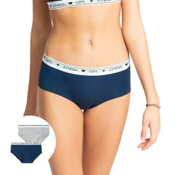 Lot de 2 boxers fille Coton Ultra Doux Athena Fille gris