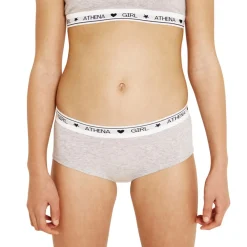 Lot de 2 boxers fille Coton Ultra Doux Athena Fille gris