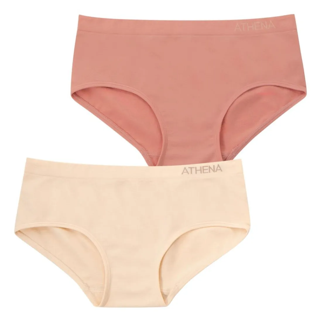Lot de 2 boxers fille Sans Couture Fashion Athena Fille beige