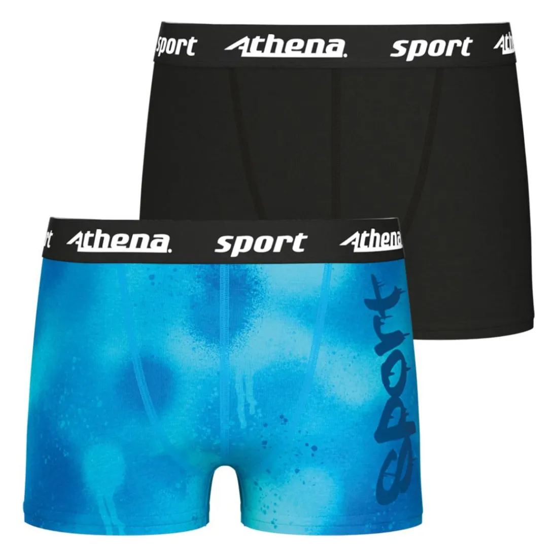 Lot de 2 boxers garçon Sport Athena noir