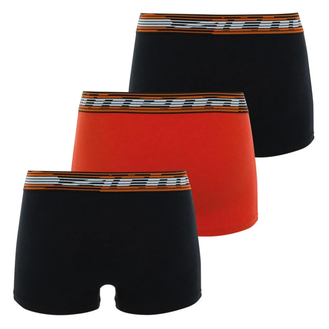 Lot de 3 boxers garçon Sport Stretch Noir en coton