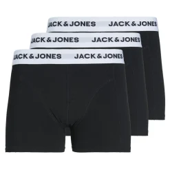Lot de 3 Boxers Homme - Trunks Noir en coton Greg