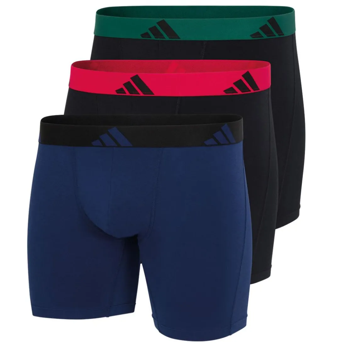 Lot de 3 boxers homme Active Flex Cotton Adidasport rouge en coton