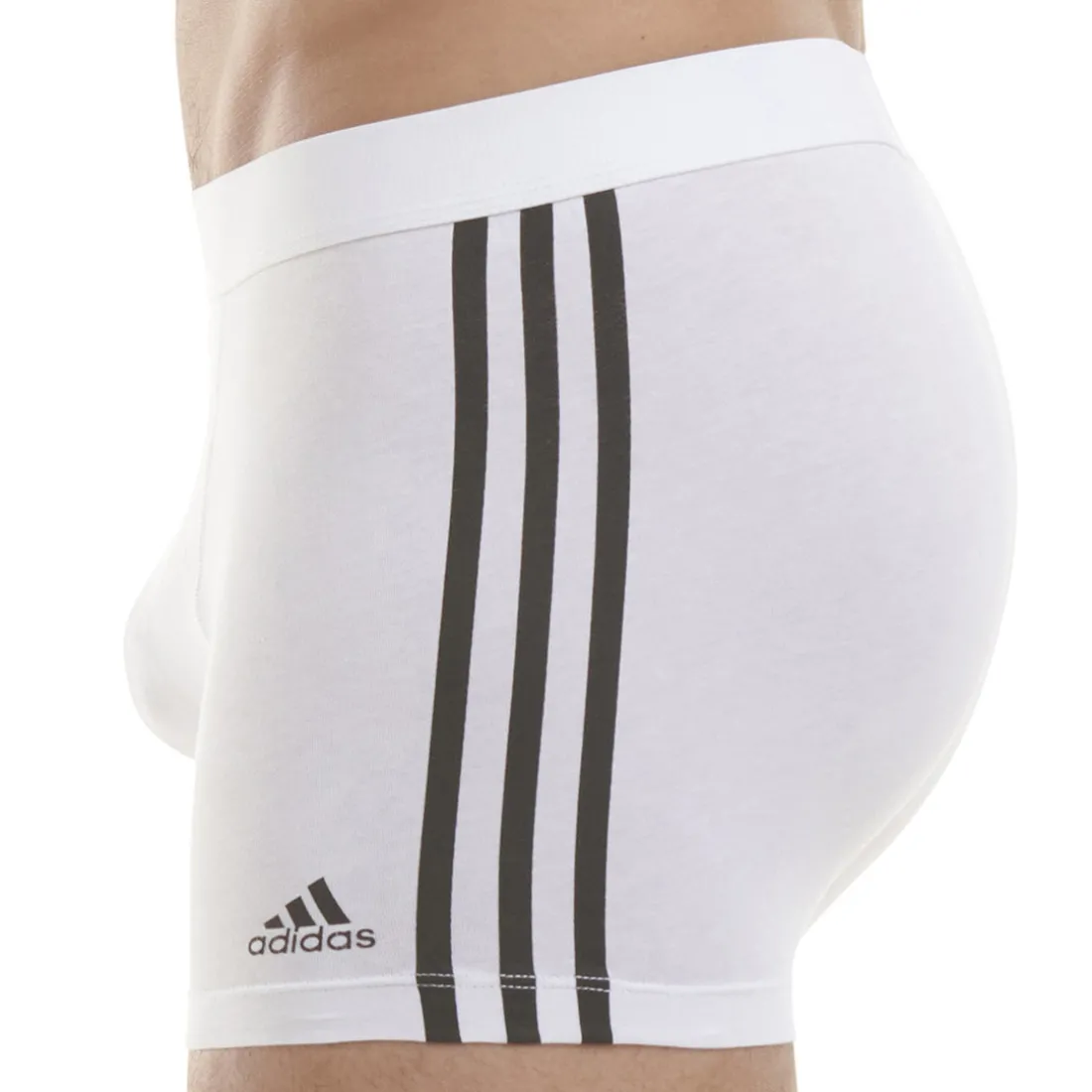 Lot de 3 boxers homme Active Flex Coton 3 Stripes Adidas blanc