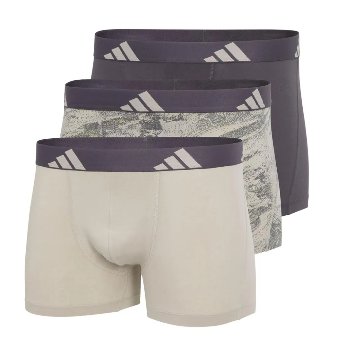 Lot de 3 boxers homme Active Flex Cotton Adidasport beige en coton