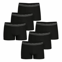 Lot de 6 boxers homme Business noir en coton