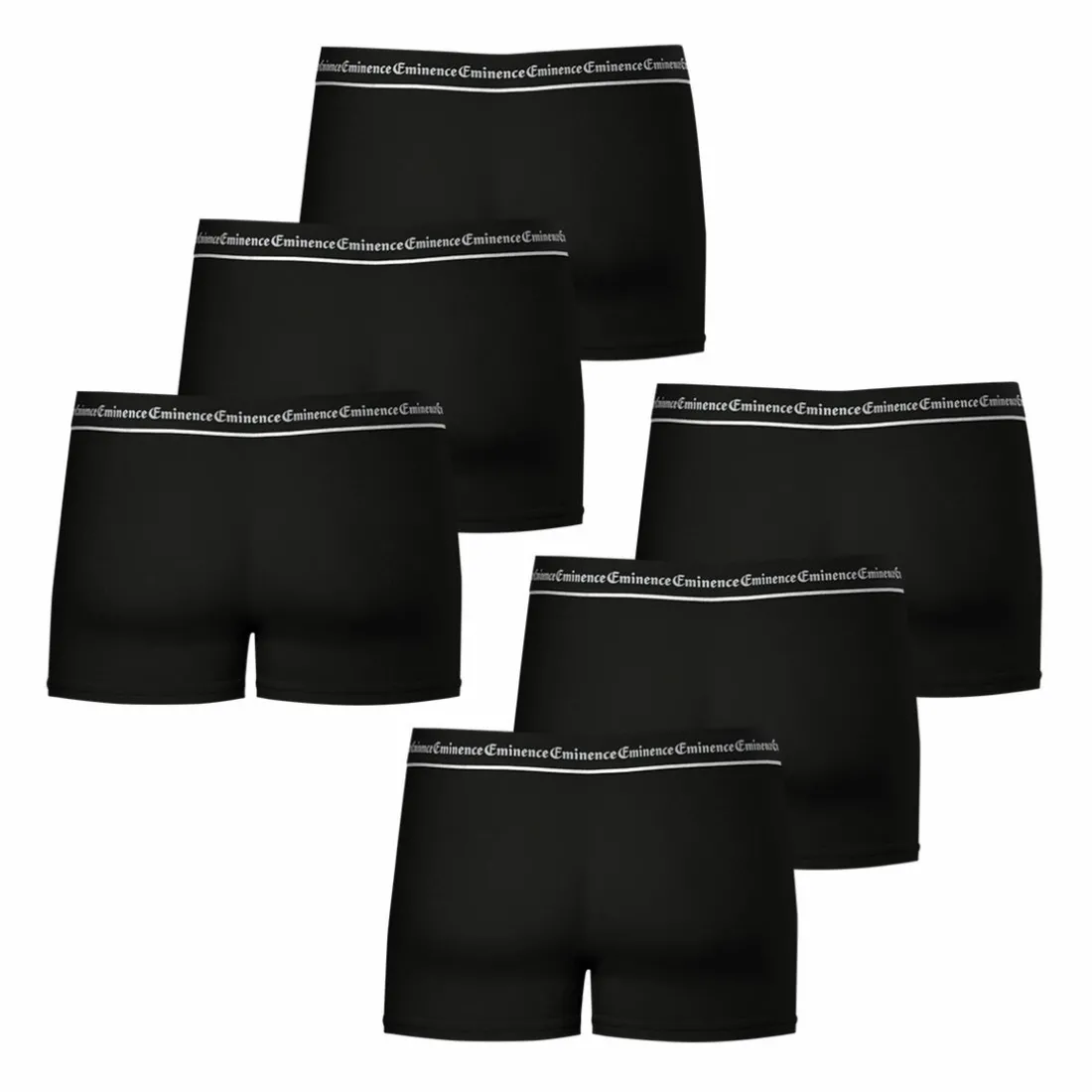Lot de 6 boxers homme Business noir en coton