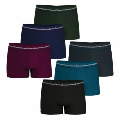 Lot de 6 boxers homme Business rouge en coton