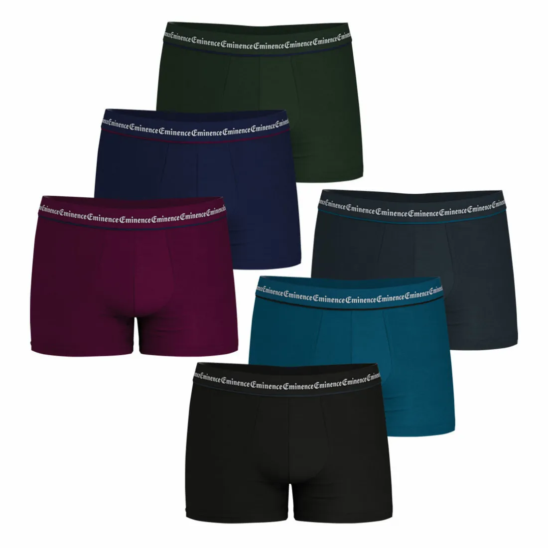 Lot de 6 boxers homme Business rouge en coton