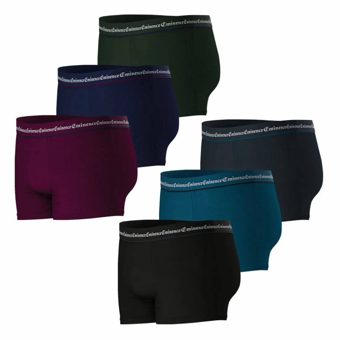 Lot de 6 boxers homme Business rouge en coton