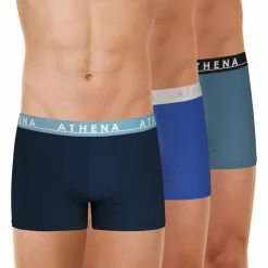 Lot de 3 boxers homme Easy Color Bleu en coton