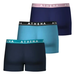 Lot de 3 boxers homme Easy Color Athena bleu en coton