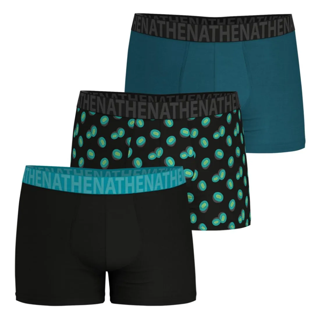 Lot de 3 boxers homme Easy Fun Athena vert en coton
