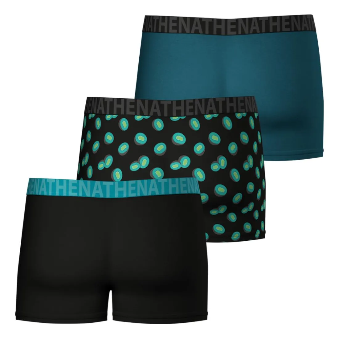 Lot de 3 boxers homme Easy Fun Athena vert en coton