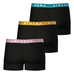 Lot de 3 boxers homme Easy Color Athena noir en coton