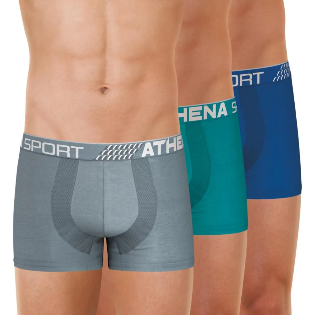 Lot de 3 boxers homme Fresh Athena multicolore